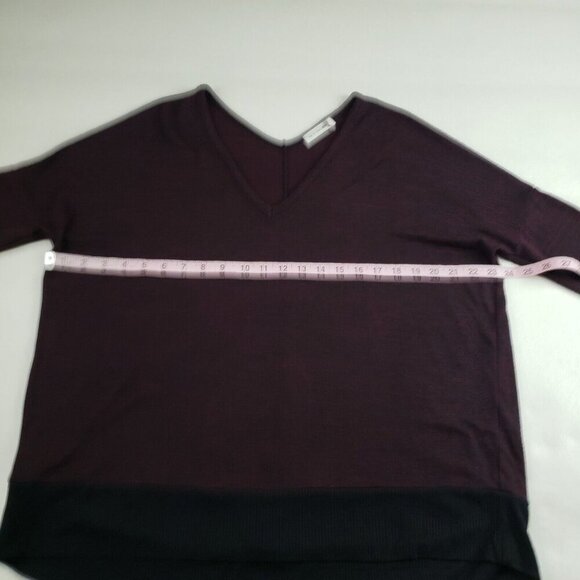 Rag & Bone V Neck Sweater Womens Medium Burgundy Long Sleeve Stretch Pullover - Picture 9 of 11